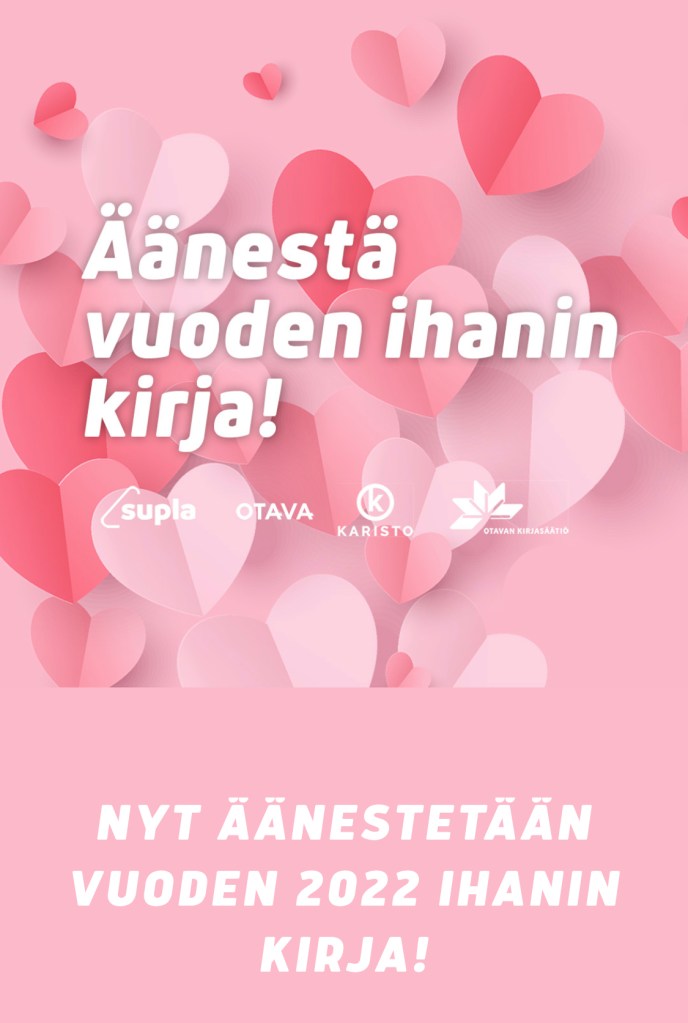 Ihanin kirja -kilpailun grafiikkaa.