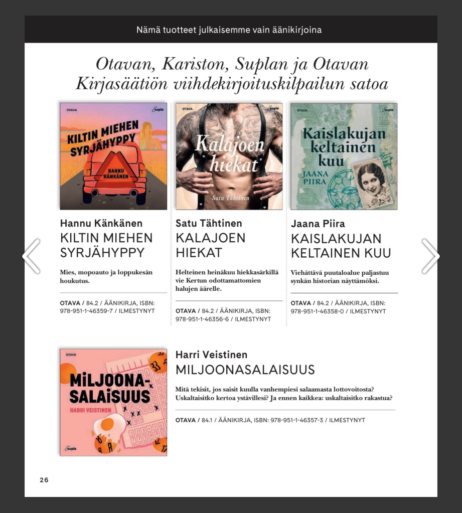 Otavan kirjakatalogi, kevät 2023, sivu 26.