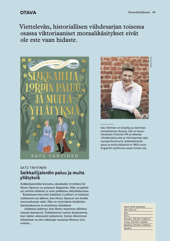 Seikkailijalordin paluu Otavan katalogissa.