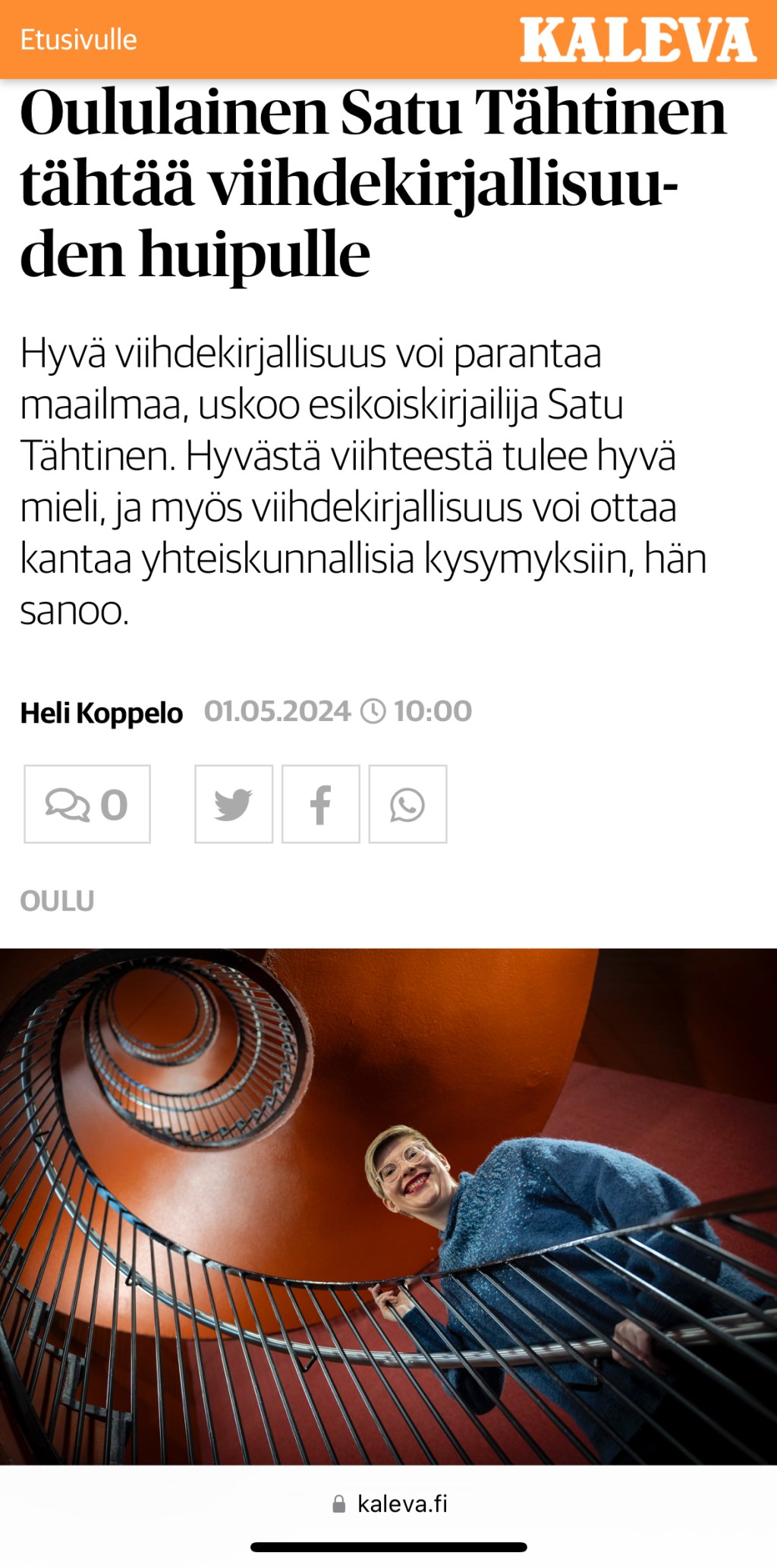 Kuuntele haastatteluni Radio Kalevassa