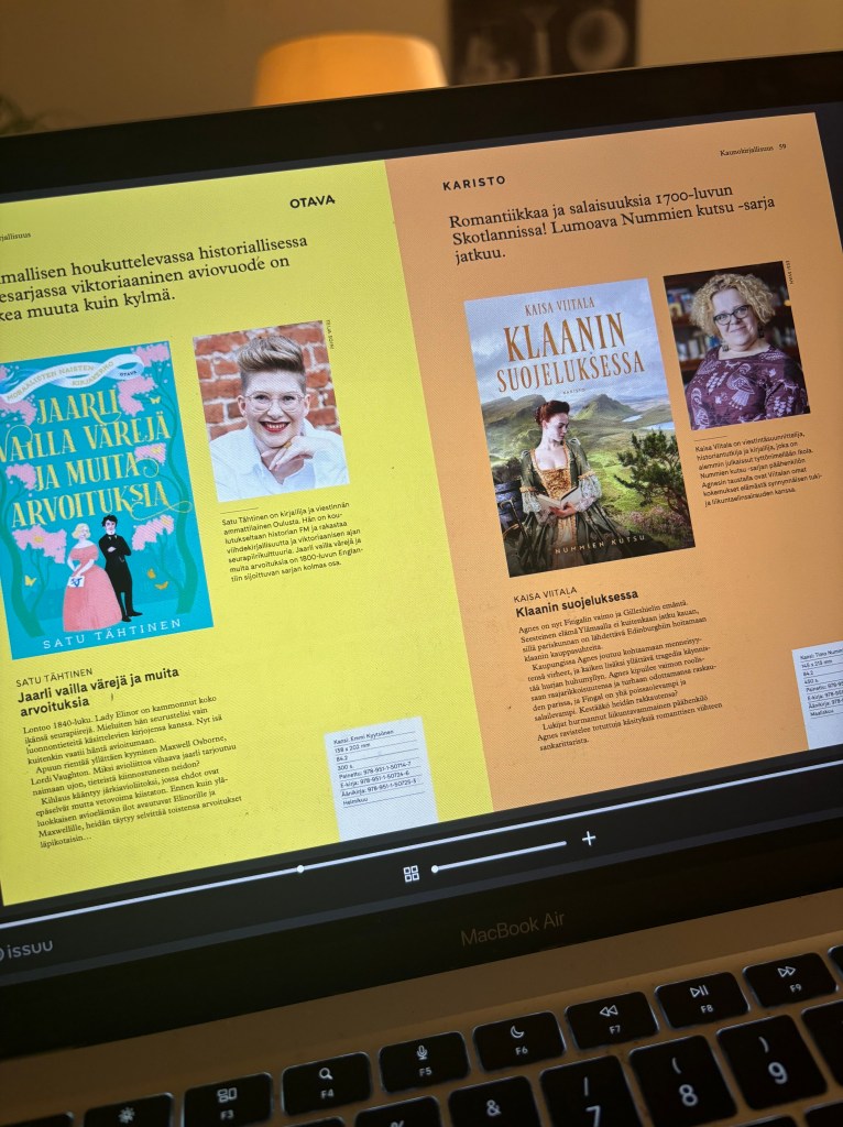 Katalogiaukeama, jossa Sadun ja Viitalan Kaisan kirjat